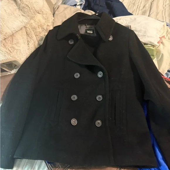 J. Crew Black Double-Breasted Wool Peacoat - Picture 2 of 4